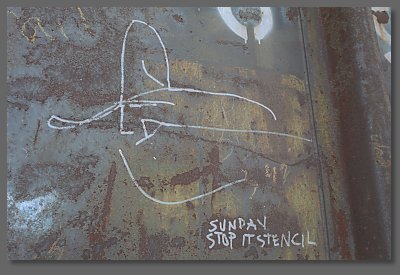 sunday stop it stencil