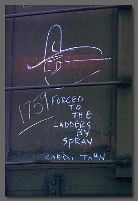 forced to the ladders by spray, sorry john