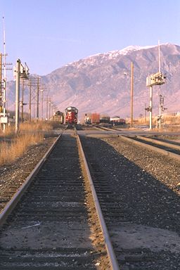 looking north toward Pocatello of the Brigham City, Utah railyard