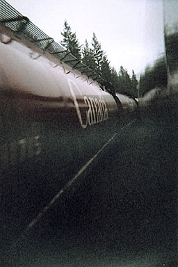 passing train with Canada on the side