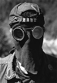 Rocco in his winter riding gear