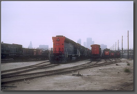Bullring Yard and smoggy LA skyline