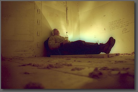 Reading by flashlight - unknown location