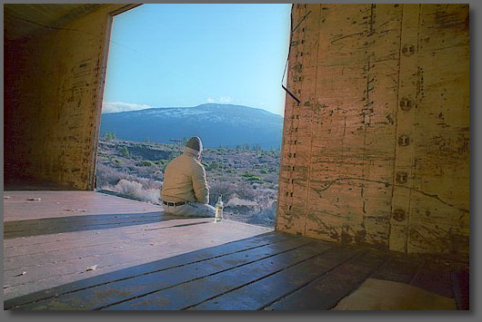 Enjoying the winter sunlight at Andesite