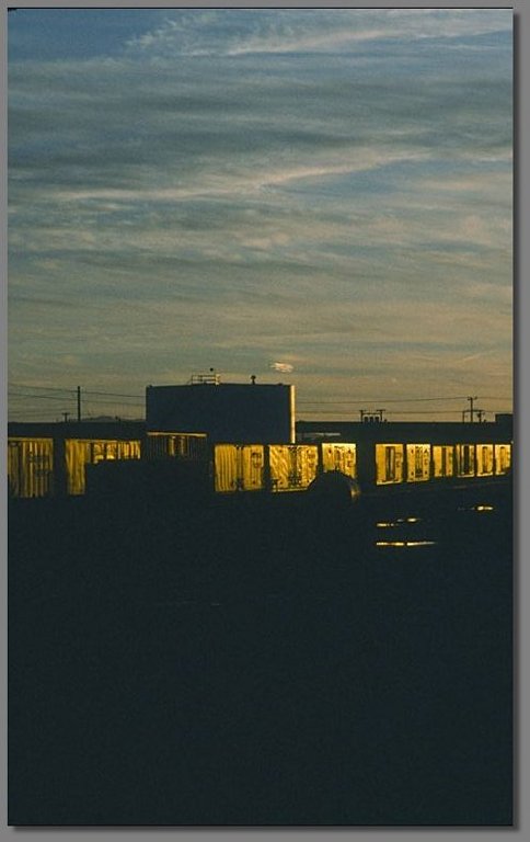 sunset, West Oakland Desert Yard, February 1981