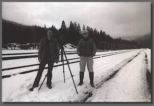 Photo Bill and I filming - Dunsmuir